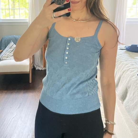 Yuca Paris Knit Pointelle Top NWT - Picture 12 of 12